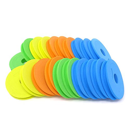 Honbay 20PCS Round Fishing Line Foam Spools - 68mm/2.68inch Storage Holders, Rigs & Hooks Boards, Winding Boards - Random Colors