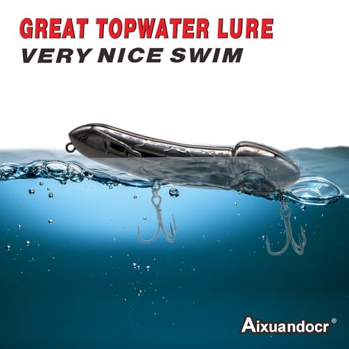 Funny Fishing Gifts for Men Women, Novelty Bass Topwater Lures, Father Christmas Birthday Gifts Stocking Stuffers - color: Sliver Grey