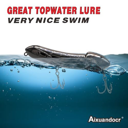 Funny Fishing Gifts for Men Women, Novelty Bass Topwater Lures, Father Christmas Birthday Gifts Stocking Stuffers - color: Sliver Grey