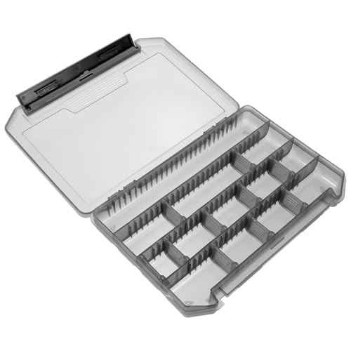 Fishing Tackle Box Gray Portable Small Tackle Organizer with Lure and Fish Hook Storage for Kayak and Freshwater Fishing