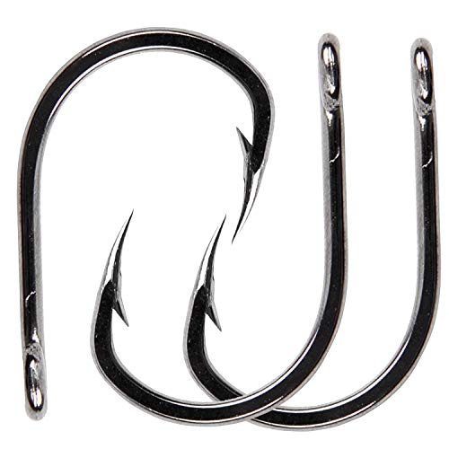 Fishing Hooks Live Bait Hooks Saltwater Circle Hooks Stainless Steel Fishing Hooks 2X Strong Circle Hooks Assist Hooks Bait Fishing Hooks for Ocean Saltwater Freshwater Fishing Size: 1/0-10/0 - size: 30 Pcs, 5/0