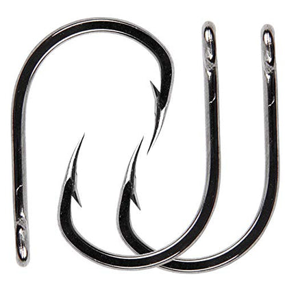 Fishing Hooks Live Bait Hooks Saltwater Circle Hooks Stainless Steel Fishing Hooks 2X Strong Circle Hooks Assist Hooks Bait Fishing Hooks for Ocean Saltwater Freshwater Fishing Size: 1/0-10/0 - size: 30 Pcs, 2/0
