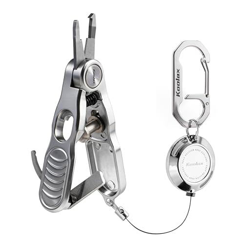 3-in-1 Fishing Line Cutter, Stainless Steel Multi-Function Portable Scissors with Retractor & Knot Tying Tool for Various Fishing Lines - size: JXQ85-85