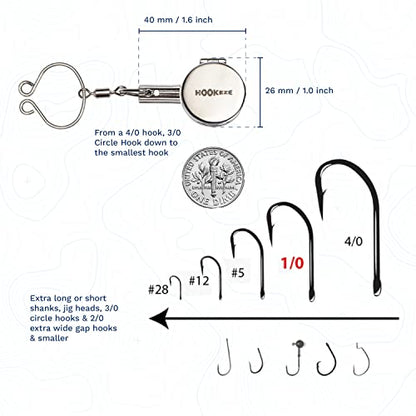 HOOK-EZE Fishing Knot Tying Tool | Protect from Fish Hooks | Tie Fishing Knots Easily | Cool Gadgets for Fishermen | Ice Fly Fishing | Fishing Accessories for Beginner Anglers | Nail Knot Tool - color: Metal, style: Nail Knot