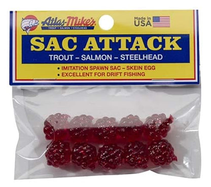 Atlas Mike's Sac Attack Fishing Bait Eggs - color: Red
