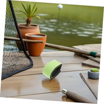 10pcs Fishing Rod Keeper Straps Elastic Anti-Slip Casting Rod Bands Green 30x250mm Fishing Storage Tie for Outdoor Boat Use
