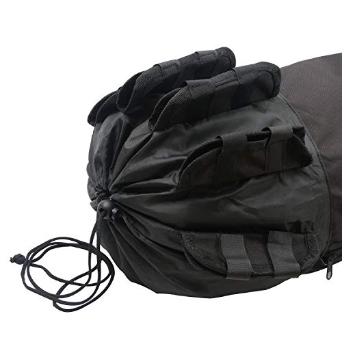 Fishing Pole Rod Holder Bags, Fishing Organizer Case Carrier Reel Pole Storage Bags Waterproof Fishing Gear Organizer Travel Carry Bags - color: Black