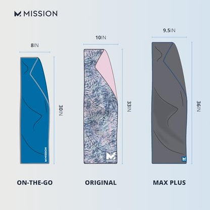 MISSION Max Plus Cooling Towel- Soft, Durable Microfiber - Cools Up to 3 Hours - UPF 50 Sun Protection - Machine Washable - color: Honey Dew