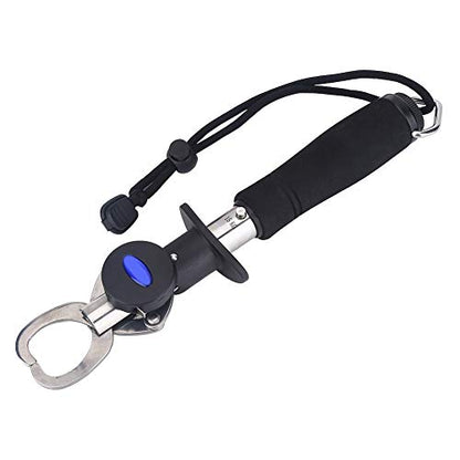 3 in 1 Fish Lip Grip Tool with Digital Scale 15kg, Fish Grabber for Freshwater Fishing, Stainless Steel EVA Foam Handle