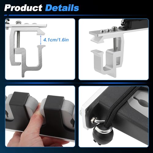 2X Aluminum Fishing Rod Holder for Truck Bed, Capacity, Stable C-Clamp Mount, Fishing Pole Storage Rack Holder for Truck Pickup Boat