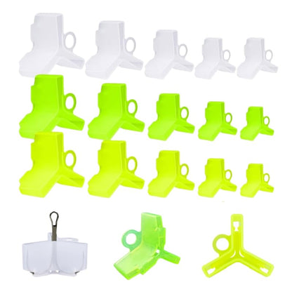 375 Pcs Treble Hook Covers Assorted Sizes - Fishing Hook Protector Safety Bonnets Guards, Spring Design Hollow Construction Tangles Free for Fishing Lures