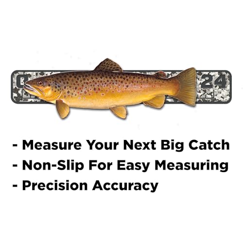 USATuff SeaDek EVA Foam Fish Measuring Ruler for Boat, Fishing, Kayak | Adhesive Backing Peel & Stick - 24" SnowCamo -Darkgray - color: SnowCamo -Darkgray, style: 24 inch