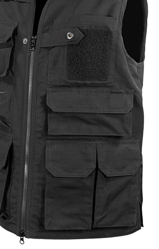 Edgetec Outdoor Utility Vest, Fishing, Hunting, Tactical Ripstop - color: Black, size: 4X-Large