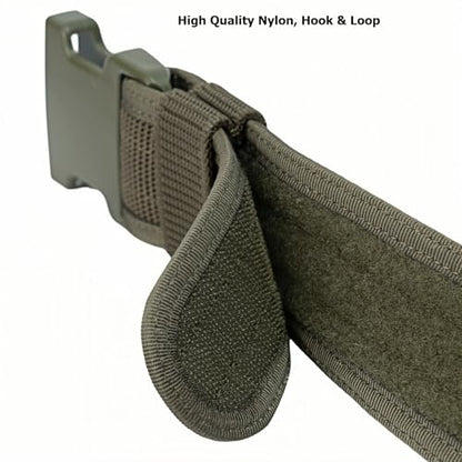 Security EMS EMT Firefighters Work Belt 2" Wide Camping Hiking Utility Tool Belt Airsoft Paintball Gear Holster Belt - color: Green(2 Inch Width), size: Medium