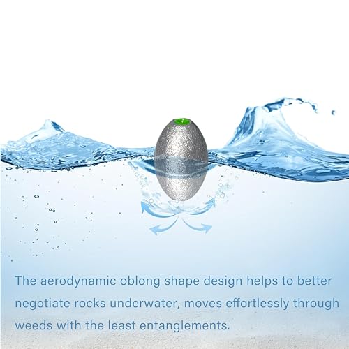 Egg Weights Egg Fishing Sinkers Lead Weights Catfish Weights Slide Sinkers for Fishing Line Assortment - style: 48pcs