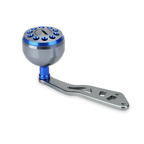 Fishing Reel Handle, Durable Metal Power Handle Replacement with Assembly Parts Baitcasting Reel Knob Grip for Anglers Freshwater Saltwater Fishing
