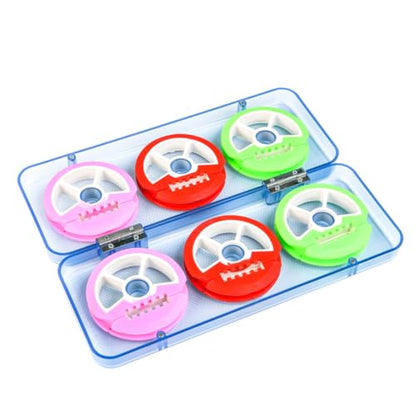 Fishing Line Spools Holder Box Round Silicone Main Line Boxes for Bass Trout Fly Fishing Tackle Random Color