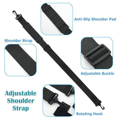 Cosmos Fishing Rods Carrier Strap - Adjustable Sling Shoulder Fishing Poles Strap Holder for Fly-Fishing, Casting Rod & Spinning Rod, Black