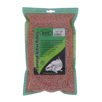 WCB Carp Baits – Flavored Active Pre-Baiting Pellets for Carp & Catfish – High-Attract Fishing Bait (2lb Bag, Carp Candy)