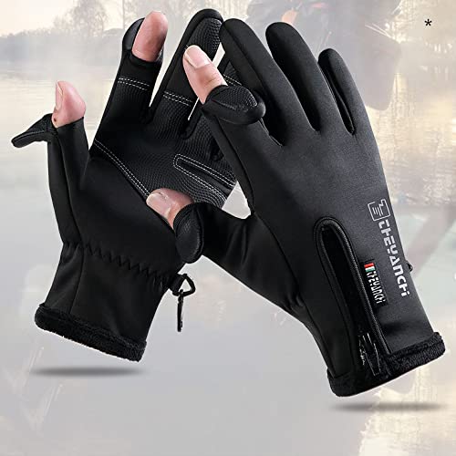 Women's Men's Winter Gloves, Cold Weather Warm Gloves,Running,Hiking,Fishing,Hunting,Finger Touch Screen Gloves - color: Grey, size: Medium