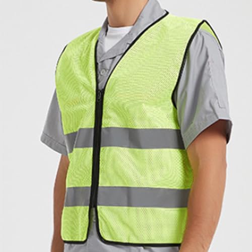 Fishing Vest - Work Vest for Men V Neck Zip Up Lightweight Breathable Sleeveless Utility Jackets Mesh Outwear Vests 2026 - color: 01# Green