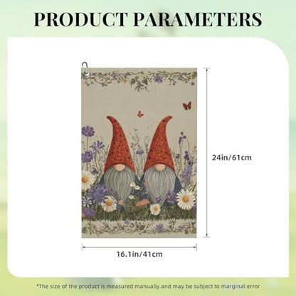 Gnomes Golf Towel Microfiber with Carabiner Clip, Funny Cleaning Cloth for Golf Balls & Clubs, Gift for Women Men, Golfers, Dad, Grandpa, Bag Accessories 16"*24"-Daisy Flower Butterfly - color: Gnomes