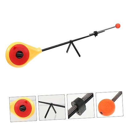 1 Set Winter Fishing Rod Telescopic Fishing Pole Winter Fishing Pole Convenient Fishing Tool Ice Fishing - color: Yellow