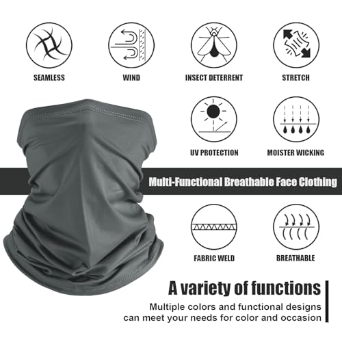 Geyoga Summer UV Protection Cooling Neck Gaiter | Sunscreen Breathable Face Scarf Bandana Mask Neck Gaiter for Outdoor Fishing Hiking Camping - color: Classic Color