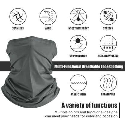Geyoga Summer UV Protection Cooling Neck Gaiter | Sunscreen Breathable Face Scarf Bandana Mask Neck Gaiter for Outdoor Fishing Hiking Camping - color: Classic Color