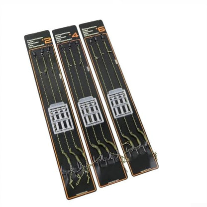 Carp Fishing Hair Rigs with Curved Barb Stainless Steel Hooks and Boilie Bait Rig Stops for Pellets or Meat(3pack#2) - color: 3pack#2