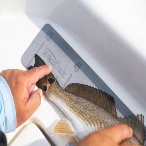 SeaDek Foam Fishing Ruler | Fish Ruler Perfect Boats, Coolers & Kayaks | 36" Fishing Measurement Tool | Fishing Accessories | 3M Adhesive Backing | Mocha - color: Brushed, Mocha
