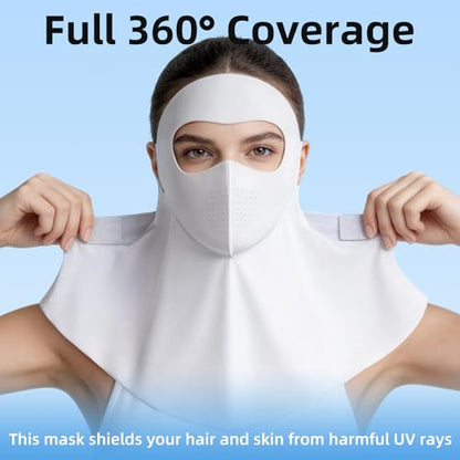 UPF 50+ Sun Protection Face Mask with Neck Coverage, UV Face Mask for Outdoor Activities, Unisex Breathable Sun Mask - style: Grey 2