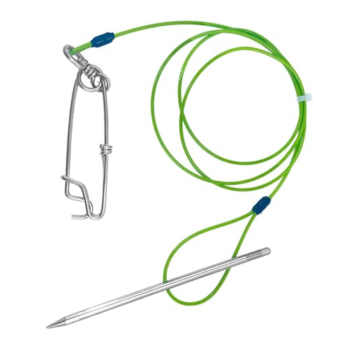 Fishing Fish Stringer Fish Needle Hook Stringer with Coated Stainless Steel Cable for Saltwater Freshwater - color: Pin Pattern, size: 1.5M
