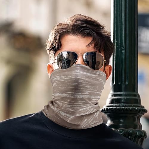 Neck Gaiter Fishing Face Gator Sun Protection & Wind-proof For Fishing Hiking Cycling Camping Yard Work Bandana Mask - color: Khaki