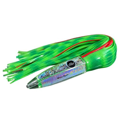High Speed Wahoo Lures - Wahoo Clippers - color: Green, size: Rigged with Trolling Weight