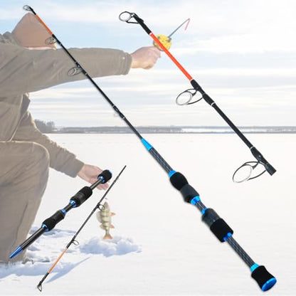 Model YG903 Superhard Winter Ice Fishing Rod 67cm 70g Carbon Heavy Ultrashort Spinning Rod Travel Fishing Tackle Fish Rods
