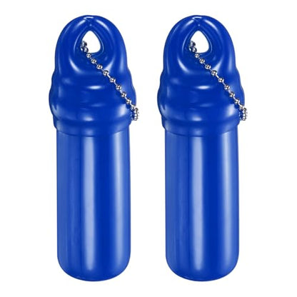 uxcell Floating Keychain, Float Key Ring Holder with Waterproof Container, Float Key Pendant for Fishing - color: Blue