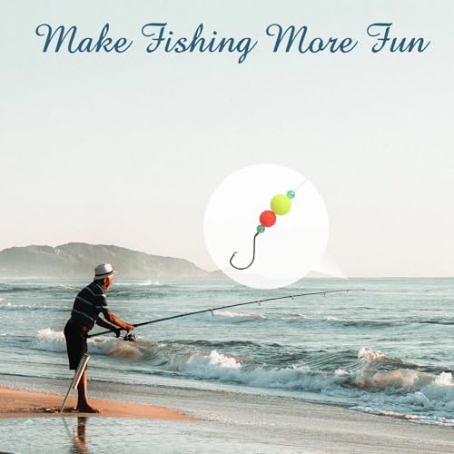 Dovesun 220/104/80/60/54/52/42pcs Pompano Rig Floats for Surf Fishing Foam Bobbers for Fishing Fly Fishing Bobbers Floats Bright Color Kit/Round/Cylindrical/Heart/Bullet/Pill/Spin Shape - color: Round-104pcs