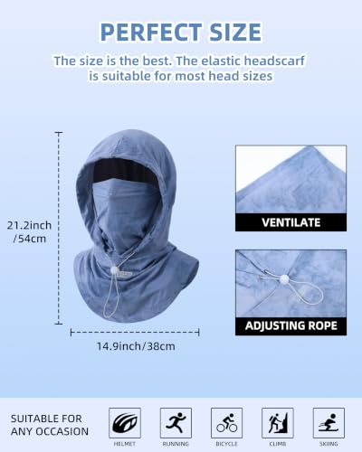 Cooling Breathable Balaclava Mask Sun UV Protection Sun Face Shield for Men Women Fishing Cycling Motorcycle Skiing Hiking - color: Blue