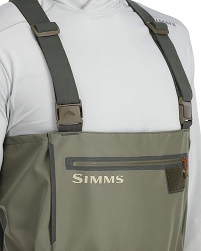 Simms Men's Tributary Stockingfoot Fishing Waders – Breathable Waterproof Chest Waders with Neoprene Stockingfeet, Basalt - size: 12-13 Regular