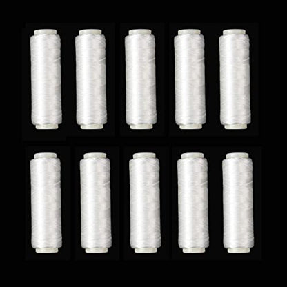 AnglerDream Bait Elastic Thread Sea Fishing Tying Material 0.2mm 656FT Per Spool Stretchy Invisible Sea Fishing Line Keeping Bait On Hook - size: 656FT / spool(10pcs)