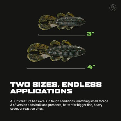 Googan Squad Bandito Bug Fishing Lures – Soft Bait for Bass Fishing, Swim Baits with Unique Kicking Action, Saltwater and Freshwater Fishing Gear, Pack of 6 (4 inches) - color: Summer Craw
