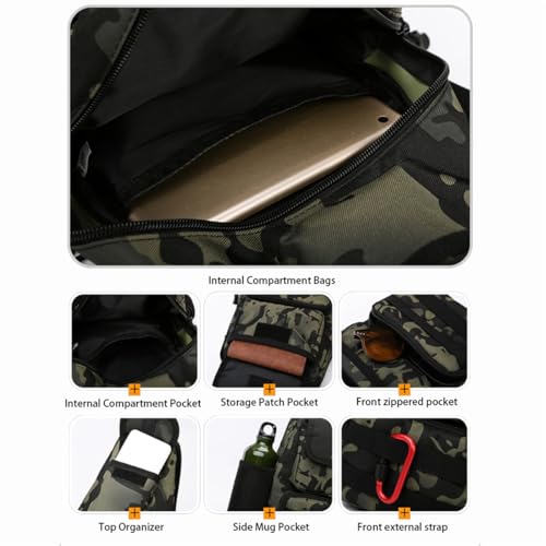 Waterproof Fly Fishing Sling Pack, Waterproof Fishing Tackle Bag Backpack Oxford Cloth Chest Shoulder (Black) - color: Black