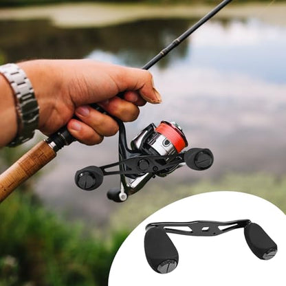 Fishing Reel Handle Fishing Baitcasting Reel Replacement Parts, with EVA Knob and Nut (Black) - color: Black