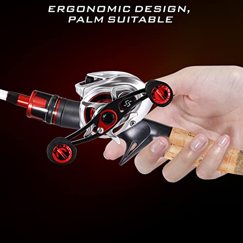 Sougayilang Baitcasting Reel – Lightweight Graphite Frame – 9 + 1 Anti-Reverse Ball Bearings, 8.0:1 High-Speed Gear Ratio Fishing Reel - color: Right-8.0:1