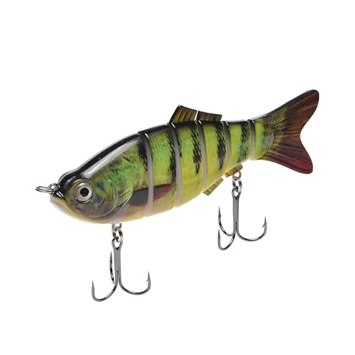 Large Multi Jointed Fishing Lures Bait,Big Giant Fishing Bass Lures,Crankbaits Swimbaits with Treble Hook - color: A7-7.87",4oz
