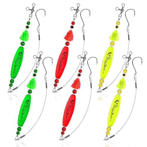 YOTO Santee Cooper Rig, Catfish Rig for Bank Fishing, Catfishing Tackle Rattler Floats, Chunky Rigs Catfish Equipment - style: Spiral Catfish Bells - 6pcs