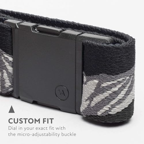 Arcade Belts A2 Unisex Adventure Belt: Heavy Duty Stretch, Metal Free Buckle - color: Pow X Joseph Toney - Black/Charcoal, size: Standard (Up to 40"); 1.5" Wide