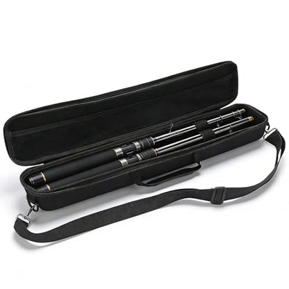 Travel Fishing Rod Case Hard Shell, Fishing Pole Carrying Case for Travel Fishing Rod Bag Carrier Case Fishing Pole Travel Case with Shoulder Strap for Fishing Tools