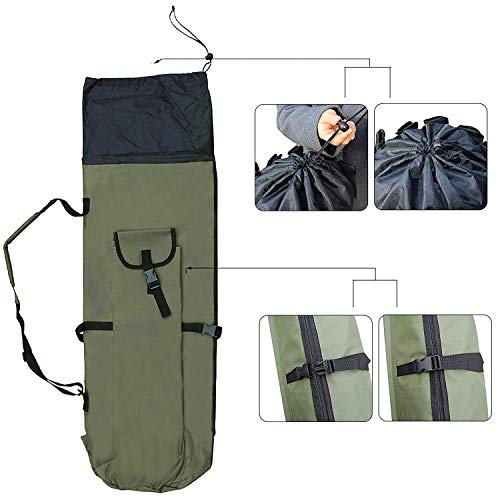 Multifunction Fishing Pole Bag - Waterproof Rod Reel Bag Carrier Case, Durable Canvas Tackle Large Storage Gift for Men Travel, Khaki - color: Khaki Green